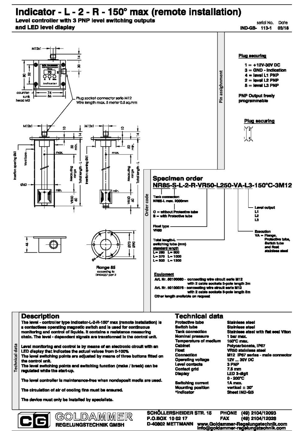 Indicator - IND - Goldammer Regelungstechnik