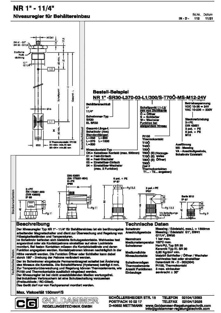 Zimmer HAMBURG S-NR01 S-RN01 Niveauregler Level controller, 220,00 Zimmer HAMBURG S-NR01 S-RN01 Niveauregler Level controller, 220,00