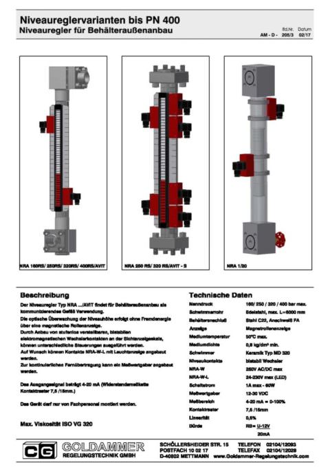 Level regulator for surface mounting - AM - Goldammer Regelungstechnik